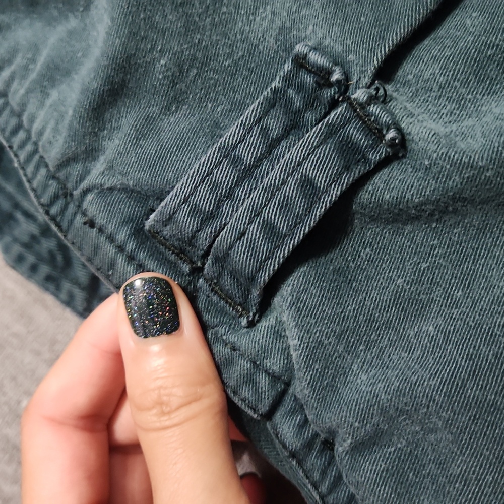 RARE! Vintage Plus Size Curvy High Rise Baggy Forest Green Trousers Pants Slacks - Picture 10 of 12